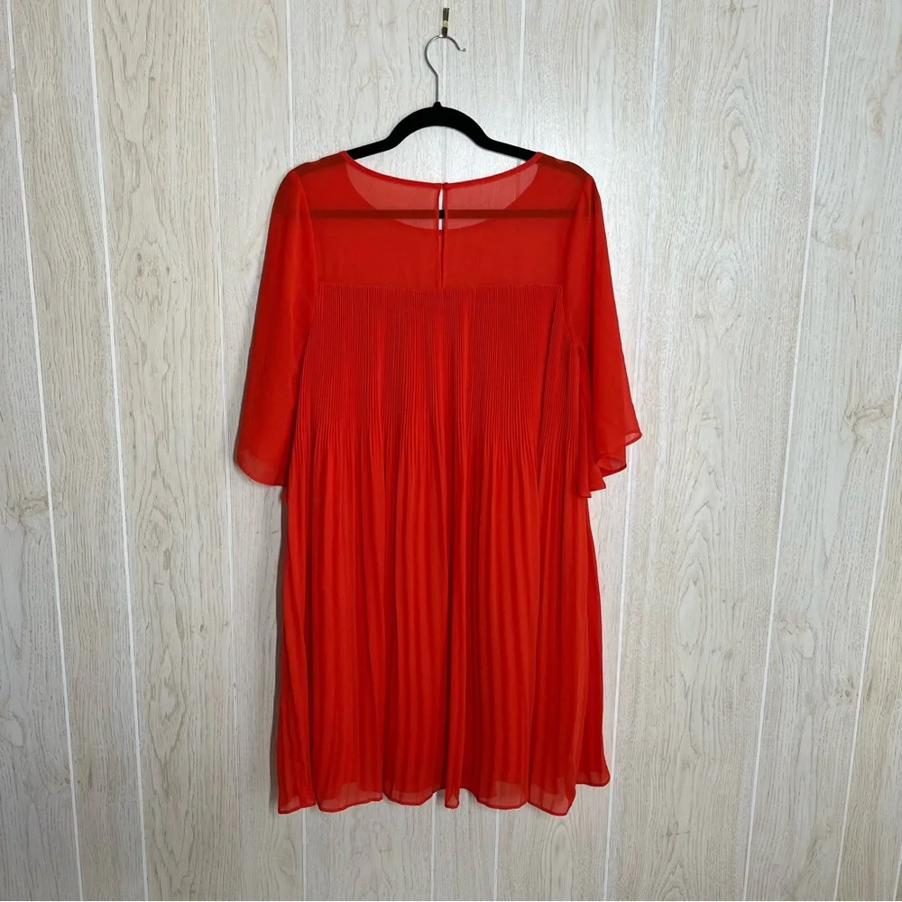 Anthropologie Maeve Edie Red Pleated Swing Dress - Picture 4 of 7